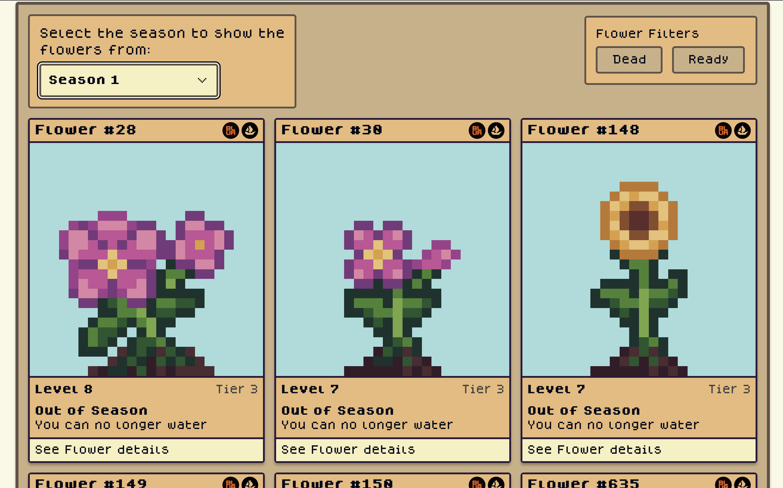 flowers tab screenshot